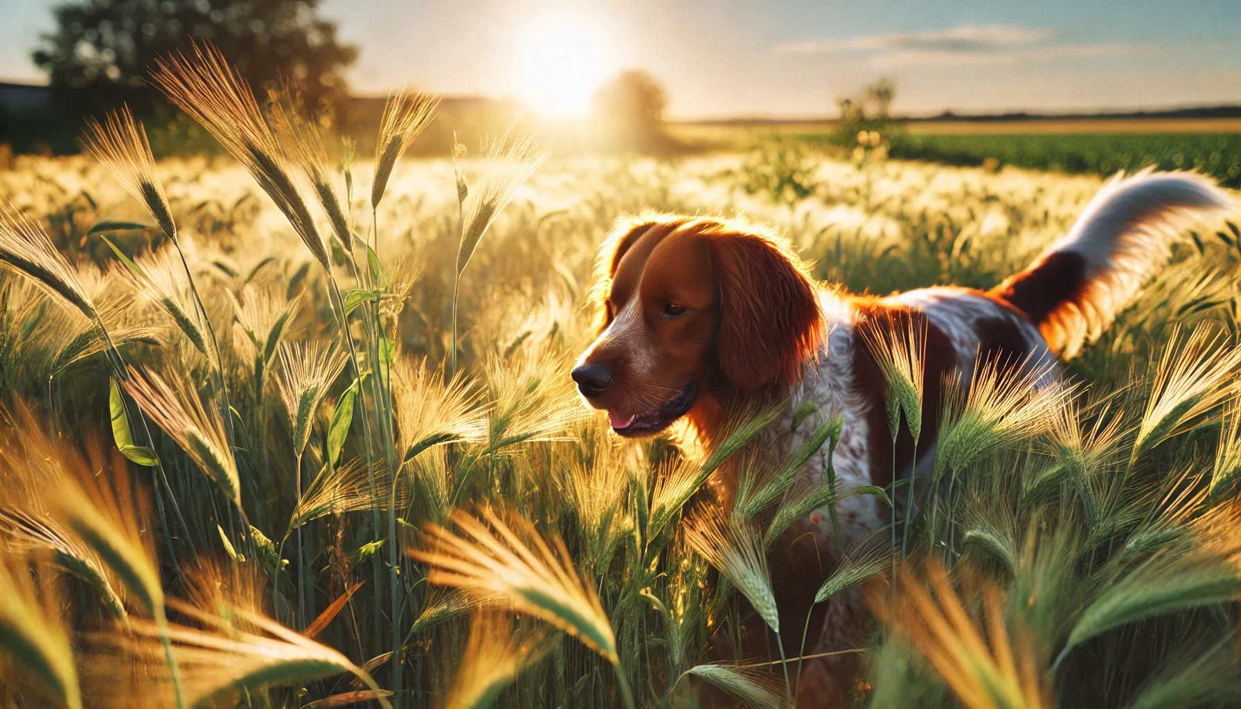 cane vicino a un forasacco